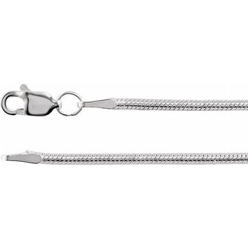 Sterling Silver 1.5 mm Snake 20" Chain